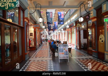 Adelaide Arcade Einkaufszentrum in der Nähe der Rundle Mall, Adelaide, South Australia Stockfoto