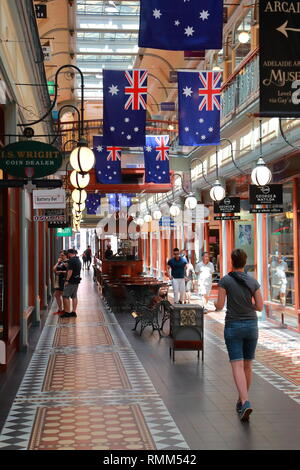 Adelaide Arcade Einkaufszentrum in der Nähe der Rundle Mall, Adelaide, South Australia Stockfoto