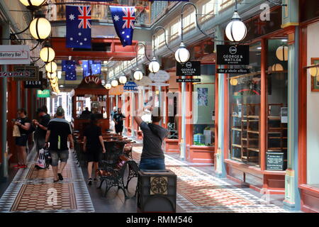 Adelaide Arcade Einkaufszentrum in der Nähe der Rundle Mall, Adelaide, South Australia Stockfoto