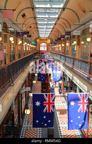 Adelaide Arcade Einkaufszentrum in der Nähe der Rundle Mall, Adelaide, South Australia Stockfoto