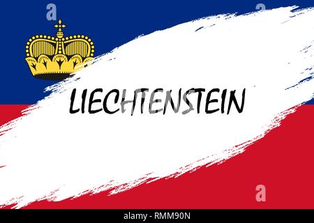 Pinselstrich Hintergrund mit Grunge gestaltete Flagge Stock Vektor