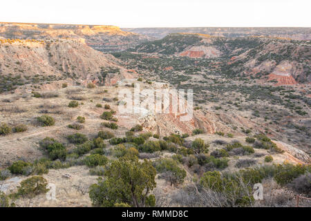 Landschaft im Palo Duro Canyon im Texas. Stockfoto