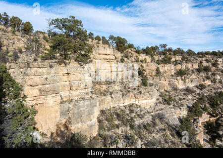 Landschaft in Walnut Canyon in Arizona, Vereinigte Staaten von Amerika. Stockfoto