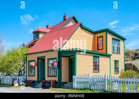 Die hiscock Haus, ein provinzieller Historic Site in Dreiheit, Neufundland. Stockfoto