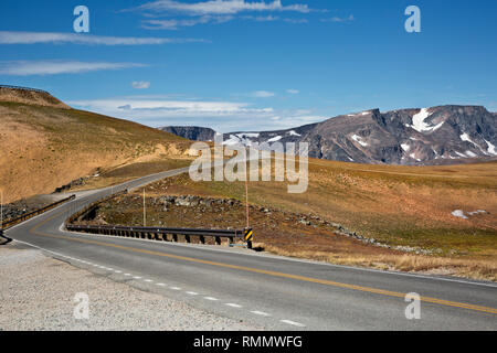 WY 03736-00 ... WYOMING - Der Beartooth Highway auf der Nordseite der Beartooth Pass Summit in der Shoshone National Forest. Stockfoto