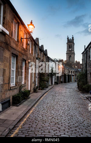 Malerische Zirkus Lane in Stockbridge, Edinburgh Stockfoto