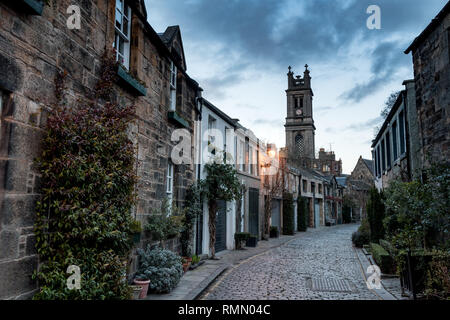 Malerische Zirkus Lane in Stockbridge, Edinburgh Stockfoto