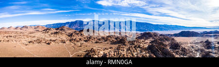 Luftaufnahme von Mt Whitney Lone Pine, CA Eastern Sierra Nevada Alabama Hills USA Stockfoto