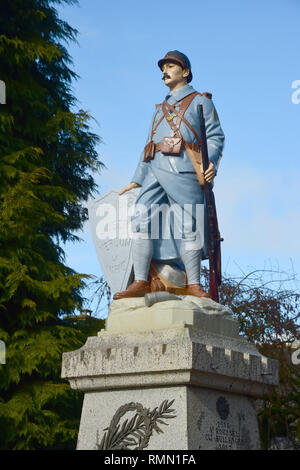 WW 1 französisches Dorf Kriegerdenkmal Stockfoto