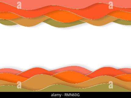 Abstrakte vielschichtige cartoon Papier Hintergrund mit 3D-Effekt Stock Vektor