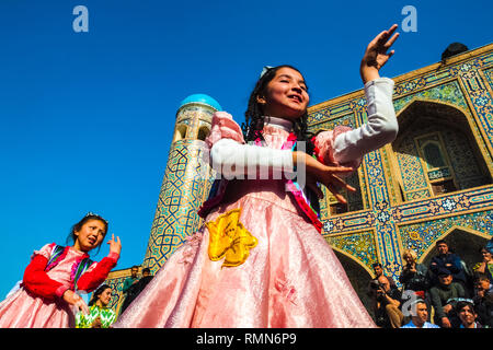 Usbekistan Samarcanda Registan Platz - Festival Stockfoto