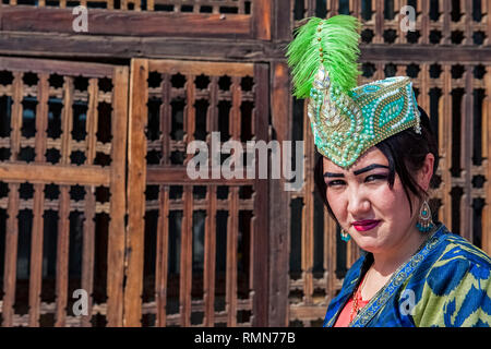 Usbekistan Samarcanda Registan Platz - Festival Stockfoto