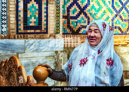 Usbekistan Samarcanda Registan Platz - Festival Stockfoto