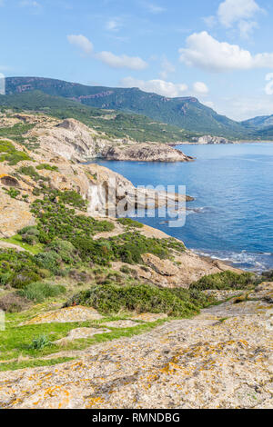 North West Küste in der Nähe von bosa der Insel Sardinien. Italien Stockfoto