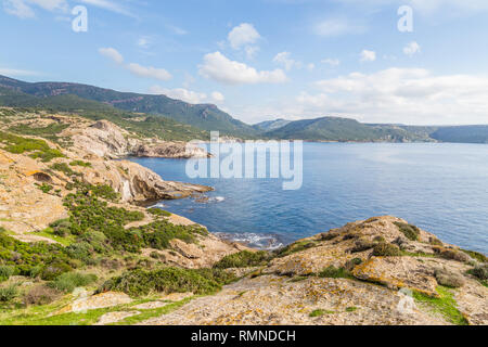 North West Küste in der Nähe von bosa der Insel Sardinien. Italien Stockfoto