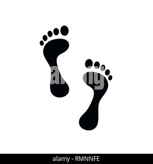 Fußspur footprint Symbol auf weißem Hintergrund Vektor-illustration EPS 10 isoliert Stock Vektor