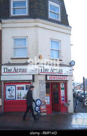 Brighton, England am 15. Februar 2019. Blick auf Shop. Stockfoto