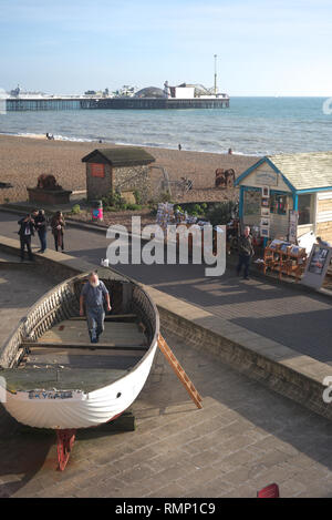 Brighton, England am 15. Februar 2019. Blick auf Meer. Stockfoto