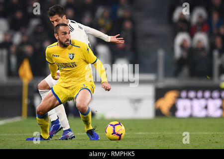 Turin, Italien. 15 Feb, 2019. Foto LaPresse - Fabio Ferrari 15 Febbraio 2019 Torino, Italia Sport Calcio FC Juventus vs Frosinone - Campionato di calcio Serie A TIM 2018/2019 - Allianz Stadion. Nella Foto: Molinaro Foto LaPresse - Fabio Ferrari Februar 15, 2019 Turin, Italien Sport Fussball FC Juventus vs Frosinone - Italienische Fußball-Liga einen TIM 2018/2019 - Allianz Stadion. In der Pic: Molinaro Credit: LaPresse/Alamy leben Nachrichten Stockfoto