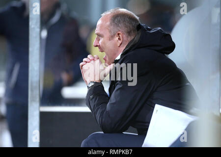 KERKRADE, Niederlande, 15-02-2019, Fußball, Niederländische Keuken Kampioen Divisie, Roda JC-SC Cambuur, Limburg Stadion, Saison 2018-2019, Roda JC Kerkrade Trainer Robert Molenaar Stockfoto