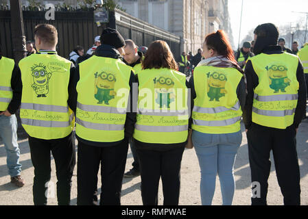 Paris, Frankreich, 16. Februar 2019 - "Gelb" Handeln 14. Stockfoto