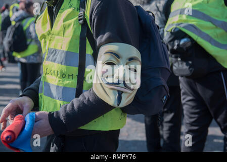 Paris, Frankreich, 16. Februar 2019 - "Gelb" Handeln 14. Stockfoto