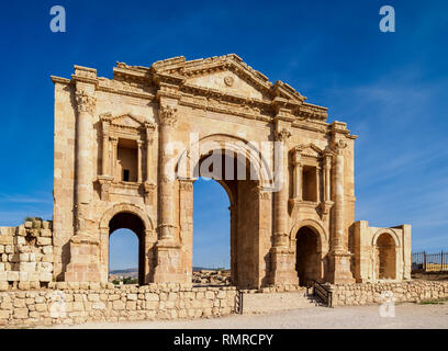 Hadrain's Arch, Jerash, Jerash Governorate, Jordanien Stockfoto