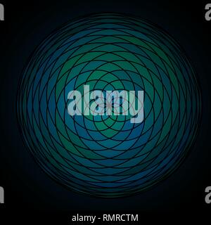 Muster aus der kreisförmigen wiederholen Mosaik Elemente. Vector Illustration Stock Vektor