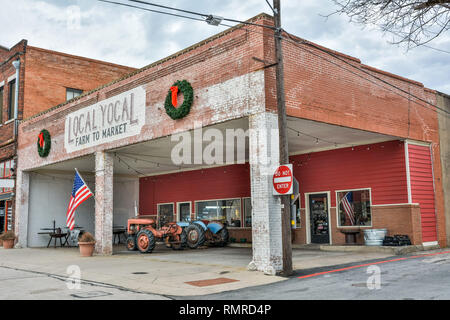 McKinney, Texas, Vereinigte Staaten von Amerika-Am 16. Januar 2017. Außenansicht der lokalen Yocal Bauer Shop in McKinney, TX. Stockfoto