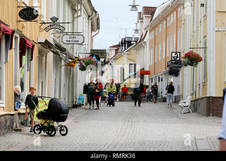 EKSJÖ Holz- Stadt in Småland, Schweden Stockfoto