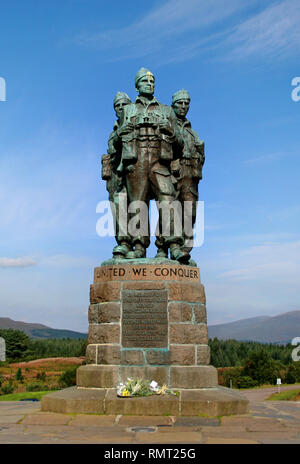 Aus nächster Nähe Commando Memorial Spean Bridge in der Nähe von Fort William, Lochaber, Western Highlands of Scotland.UK Stockfoto