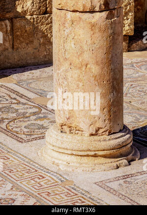 Mosaikfußboden in Jerash, Jerash Governorate, Jordanien Stockfoto