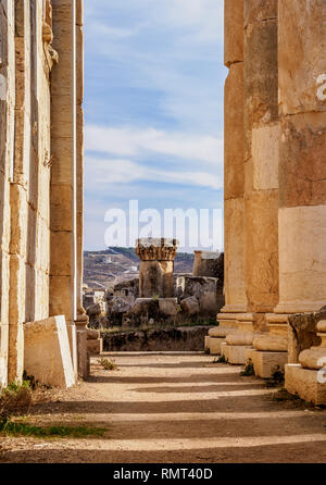 Großen Tempel des Zeus, Jerash, Jerash Governorate, Jordanien Stockfoto