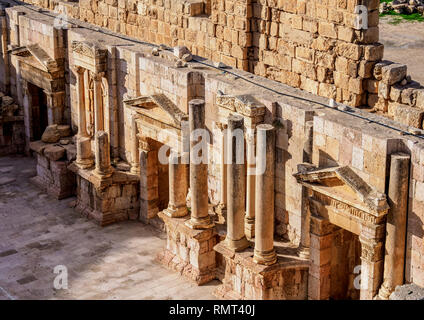 Süden Theater, Jerash, Jerash Governorate, Jordanien Stockfoto