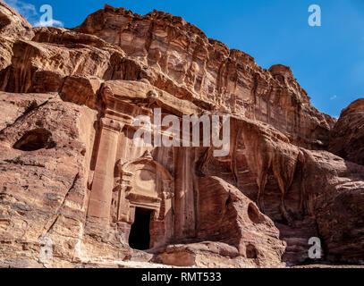 Der im Renaissancestil gehaltene Grabstein, Petra, Ma'an Governorate, Jordanien Stockfoto