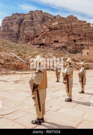Nebatean Soldaten, Petra, Ma'an Governorate, Jordanien Stockfoto