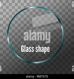 Glas Formen mit Reflexionen. Vector Illustration für Design Stock Vektor