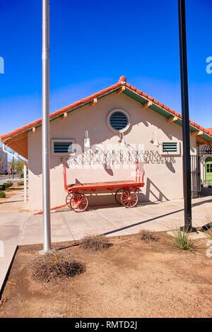 Außerhalb der südlichen Arizona Transport Museum Gebäude in Tucson AZ Stockfoto