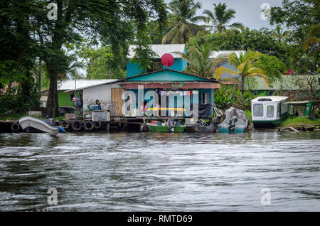 Pier im Nationalpark Tortuguero in Costa Rica Stockfoto