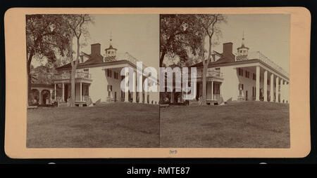 Haus von George Washington, Mount Vernon, Virginia, USA, Stereo Karte, 1900 Stockfoto