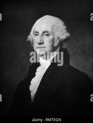 George Washington (1732-99), erster Präsident der Vereinigten Staaten, Foto eines Carroll Portrait im Metropolitan Museum of Art, Detroit Publishing Company, 1900 Stockfoto