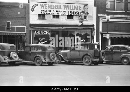 Diner auf der Main Street, Aberdeen, South Dakota, USA, John Vachon, Farm Security Administration, November 1940 Stockfoto