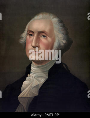 George Washington (1732-99), erster Präsident der Vereinigten Staaten, Kopf und Schultern Portrait, J. Hoover & Sohn, 1896. Stockfoto