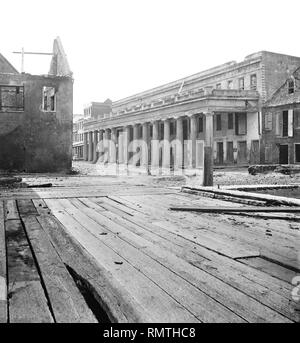 Ruinen aus dem amerikanischen Bürgerkrieg, Auktionshaus, Charleston, South Carolina, USA, 1865 Stockfoto