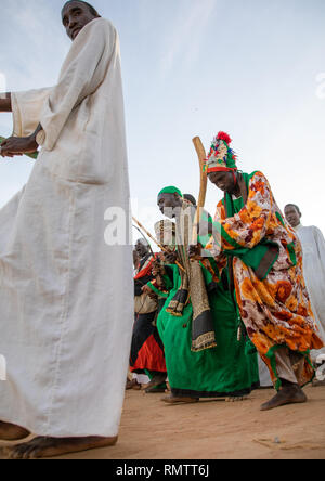 Freitag sufi Feier an der Sheikh Hamad el Nil Grab, Khartum, Omdurman, Sudan Stockfoto