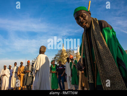 Freitag sufi Feier an der Sheikh Hamad el Nil Grab, Khartum, Omdurman, Sudan Stockfoto