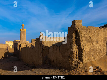 Al-Hassanab Moschee, nördlichen Staat, Al-Khandaq, Sudan Stockfoto