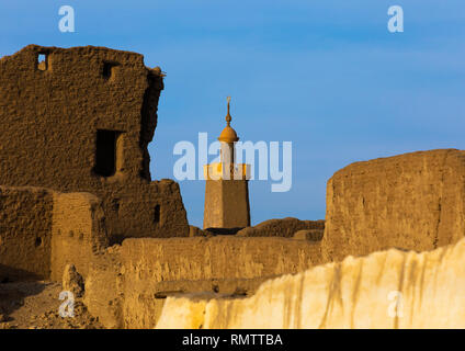 Al-Hassanab Moschee, nördlichen Staat, Al-Khandaq, Sudan Stockfoto