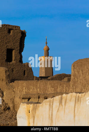 Al-Hassanab Moschee, nördlichen Staat, Al-Khandaq, Sudan Stockfoto