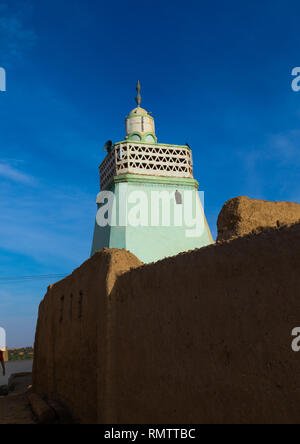 Al-Khatibiya Moschee Minarett, nördlichen Staat, Al-Khandaq, Sudan Stockfoto